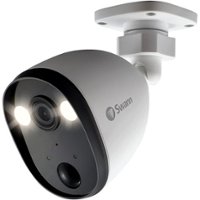 Swann - Indoor/Outdoor 1080p Wi-Fi Wired Spotlight Surveillance Camera - White - Front_Zoom