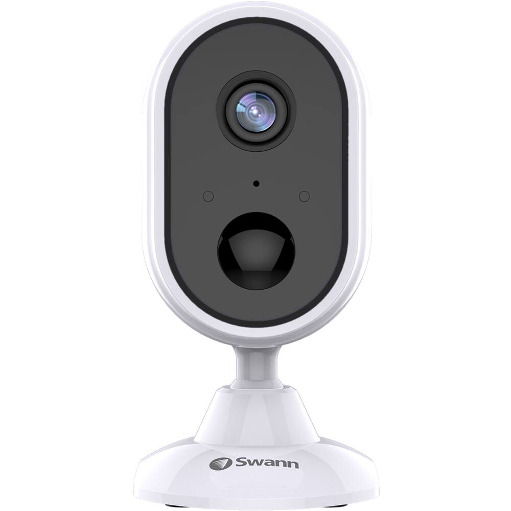 Front. Swann - Indoor 1080p Wi-Fi WIred Surveillance Camera - White.