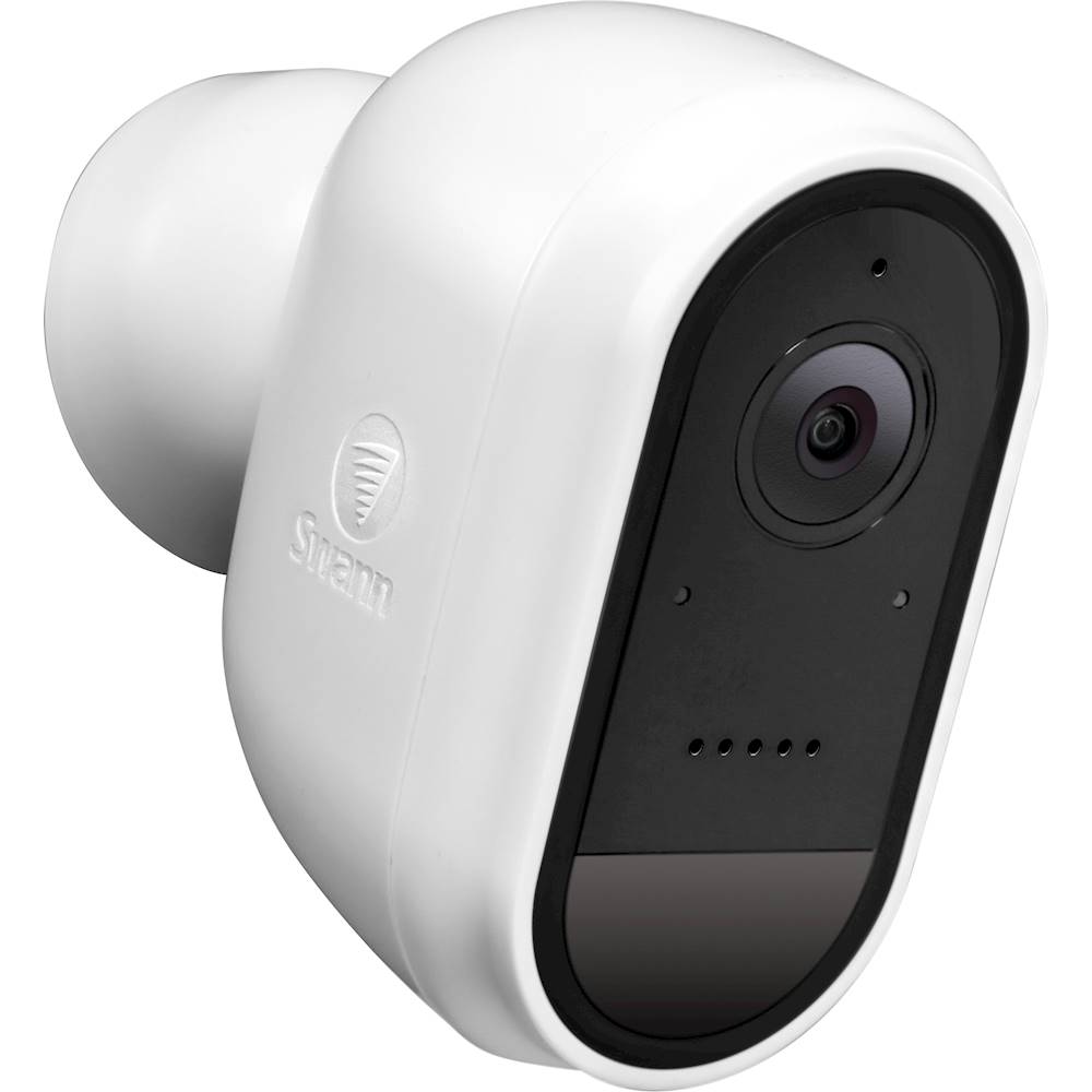 Angle View: Swann - Indoor/Outdoor 1080p Wi-Fi Wire-Free Surveillance Camera - White