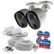 Alt View Zoom 13. Swann - Indoor/Outdoor 1080p Wi-Fi Wired Spotlight Surveillance Camera (2-Pack) - White.