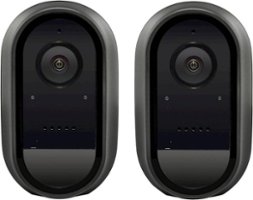 Swann - Indoor/Outdoor 1080p Wi-Fi Wire-Free Surveillance Camera (2-Pack) - Black - Front_Zoom