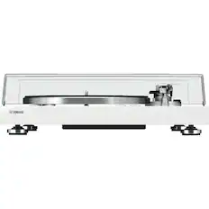 Front. Yamaha - MusicCast Bluetooth Stereo Turntable - White.