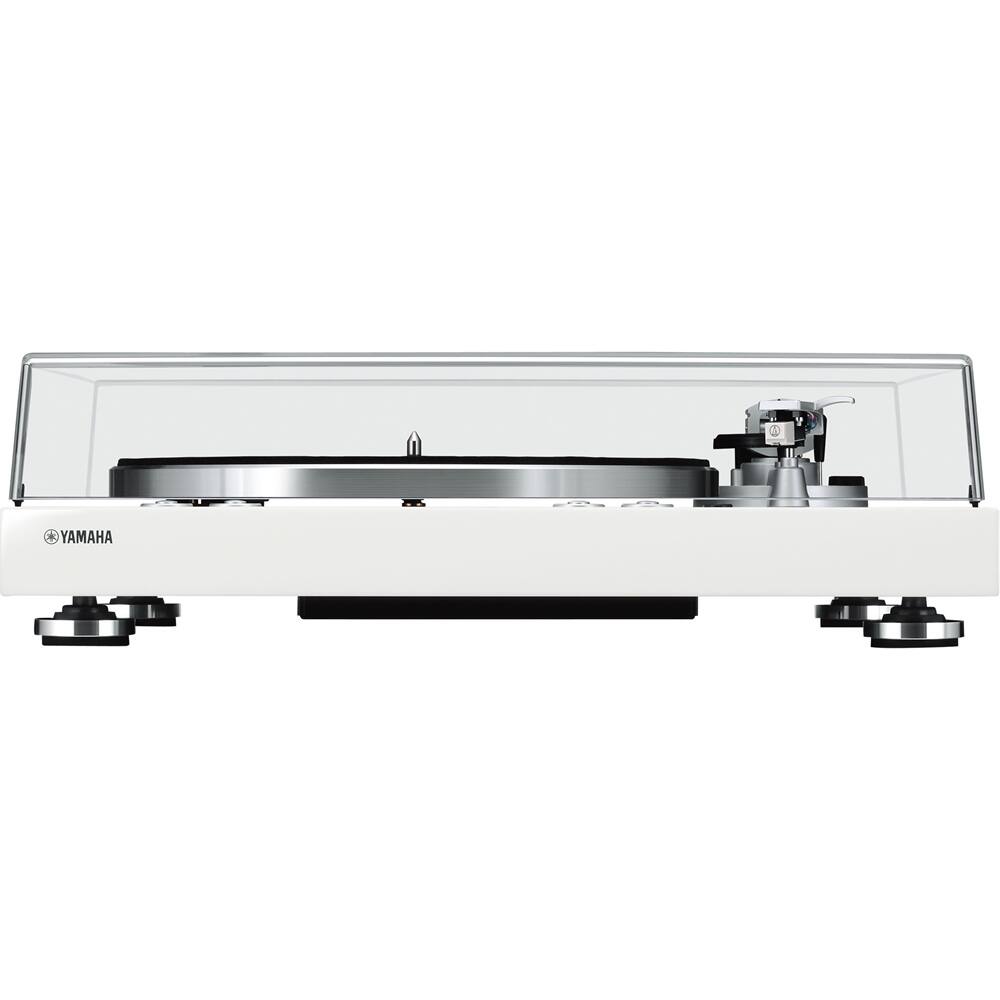 Front. Yamaha - MusicCast Bluetooth Stereo Turntable - White.