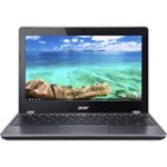 Front Zoom. Acer - 11.6" Chromebook - Intel Celeron - 4GB Memory - 16GB Solid State Drive - Preowned - Black.