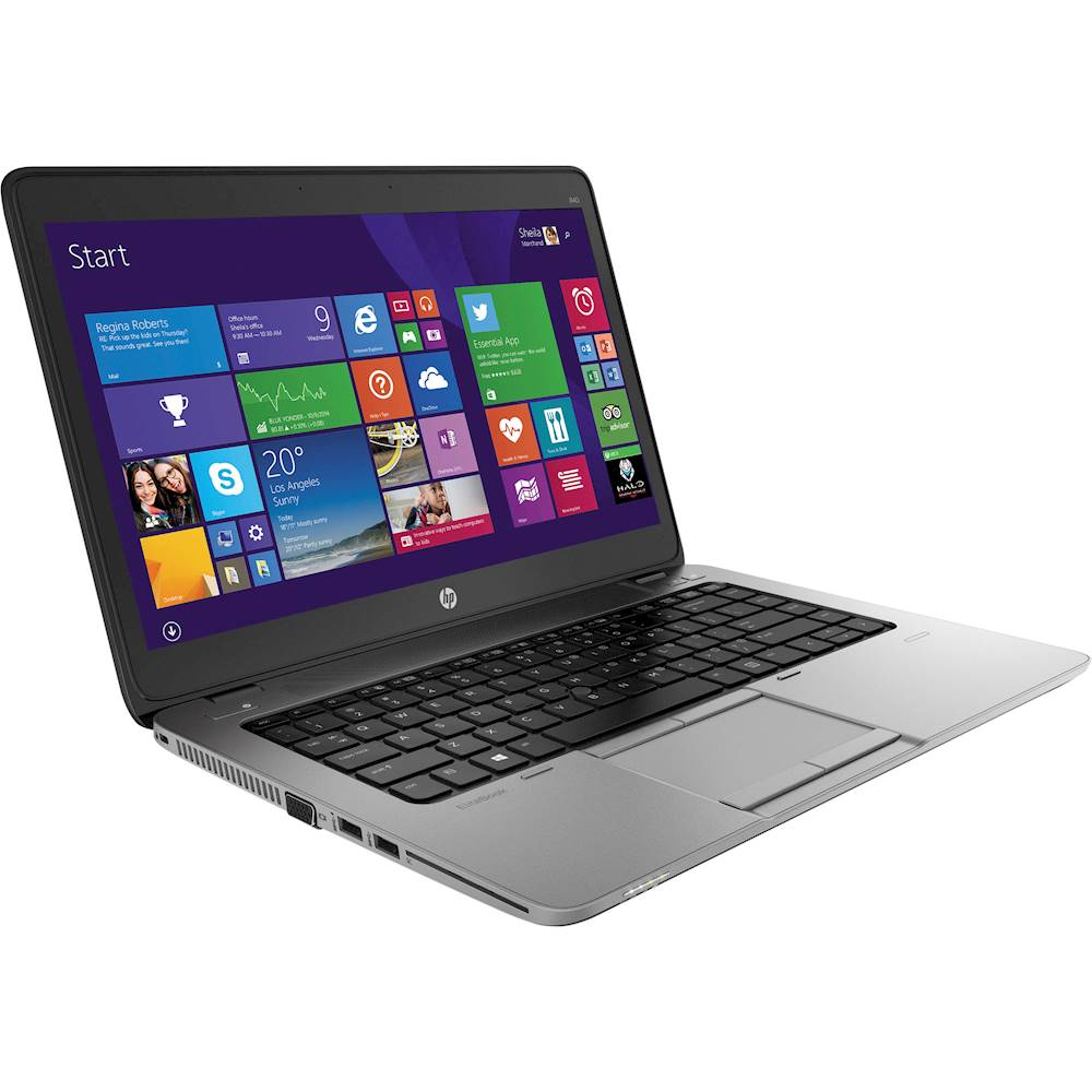 Angle View: HP - EliteBook 14" Refurbished Laptop - Intel Core i5 - 8GB Memory - 128GB Solid State Drive - Black