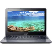 Acer - 11.6" Chromebook - Intel Celeron - 2GB Memory - 16GB Solid State Drive - Pre-Owned - Black - Front_Zoom