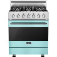 Viking - 3 Series 4.0 Cu. Ft. Freestanding LP Gas Convection Range with Self-Cleaning - Bywater Blue - Front_Zoom