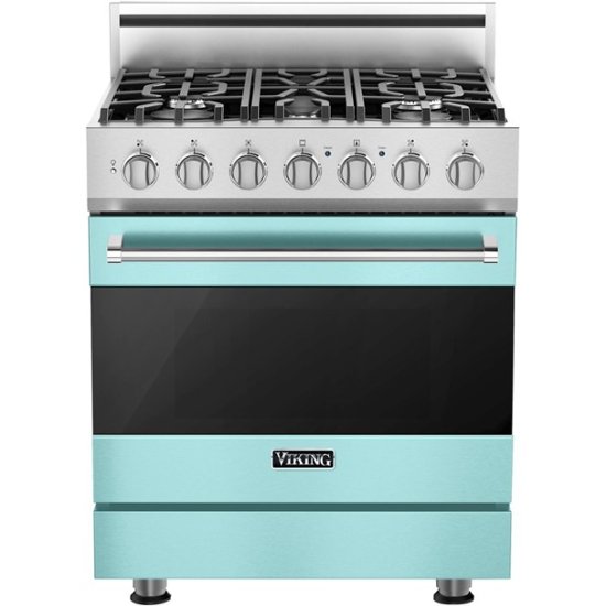 Viking – 3 Series 4.0 Cu. Ft. Freestanding Gas Convection Range with Self-Cleaning – Bywater Blue