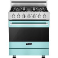 Viking - 3 Series Freestanding Gas 30" Range - Bywater Blue - Front_Zoom
