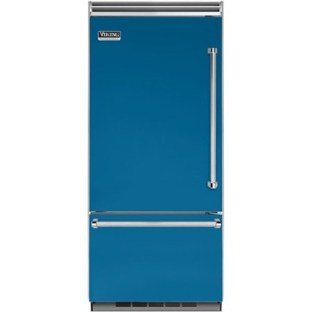Viking - Professional 5 Series Quiet Cool 20.4 Cu. Ft. Bottom-Freezer Built-In Refrigerator - Alluvial Blue