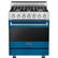 Front. Viking - 3 Series 4.7 Cu. Ft. Self-Cleaning Freestanding Dual Fuel Convection Range - Alluvial Blue.