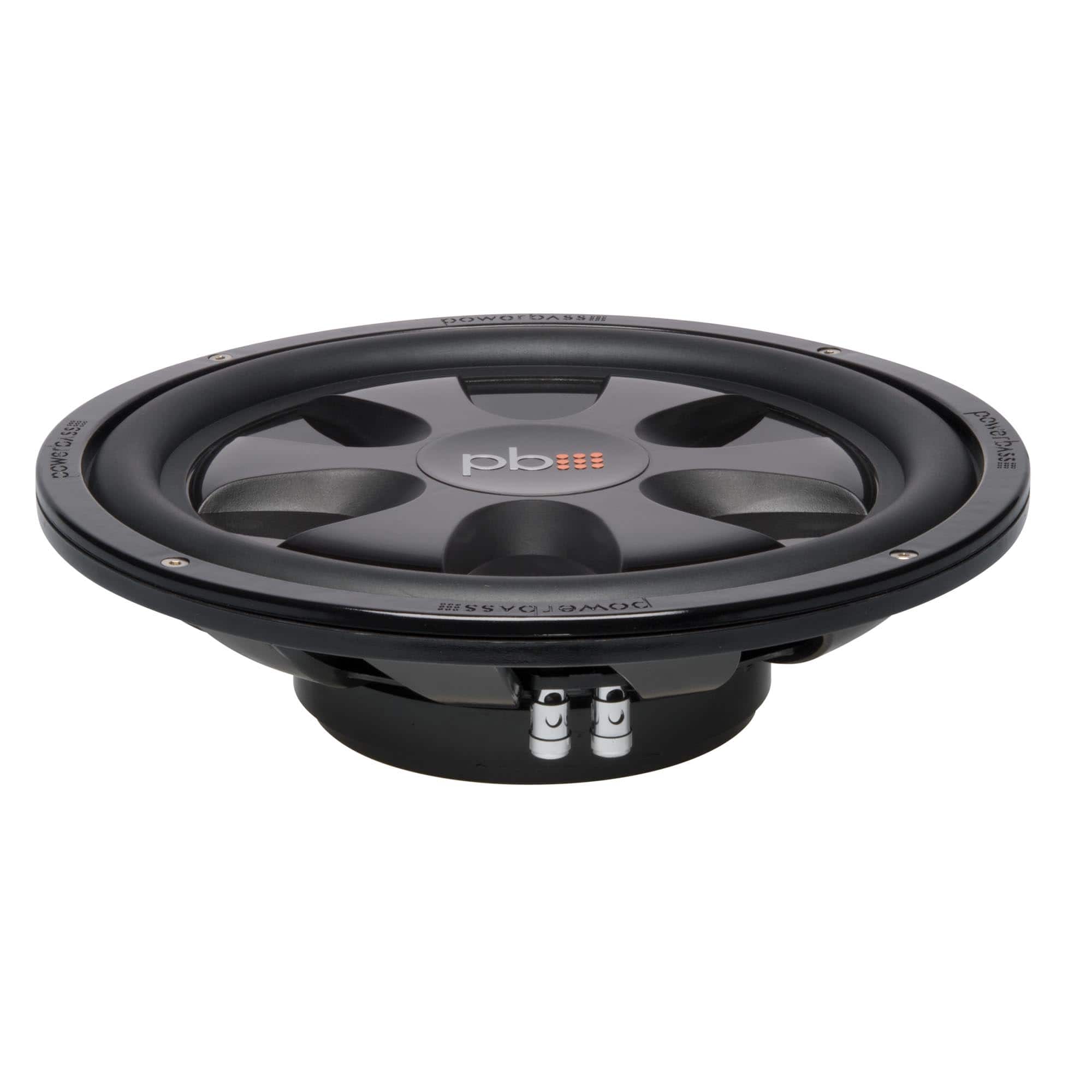 Powerbass - S-12T - 12" Single 4-Ohm Shallow Mount Subwoofer - Black/Gray