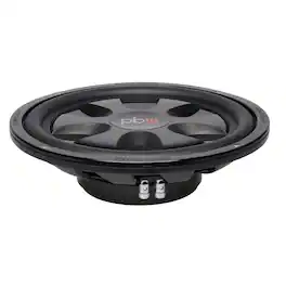 Powerbass - S-12TD - 12" Dual 4-Ohm Shallow Mount Subwoofer - Black/Gray
