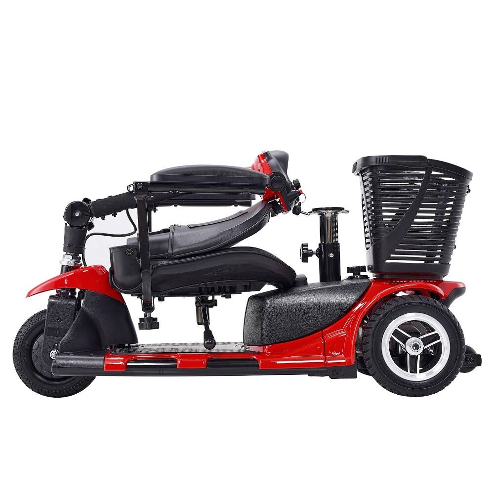 Alt View 8. Loheer - Loheer 3 Wheel Folding Mobility Scooter Adults Seniors 12 Mile Range 265lb Capacity Electric Powered Travel Wheelchair - Blue.