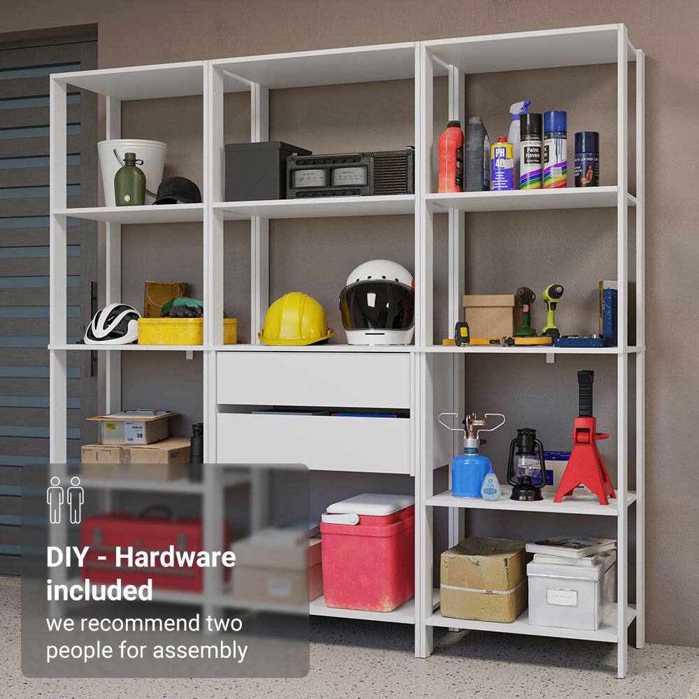 DIY - Hardware included  
we recommend two people for assembly