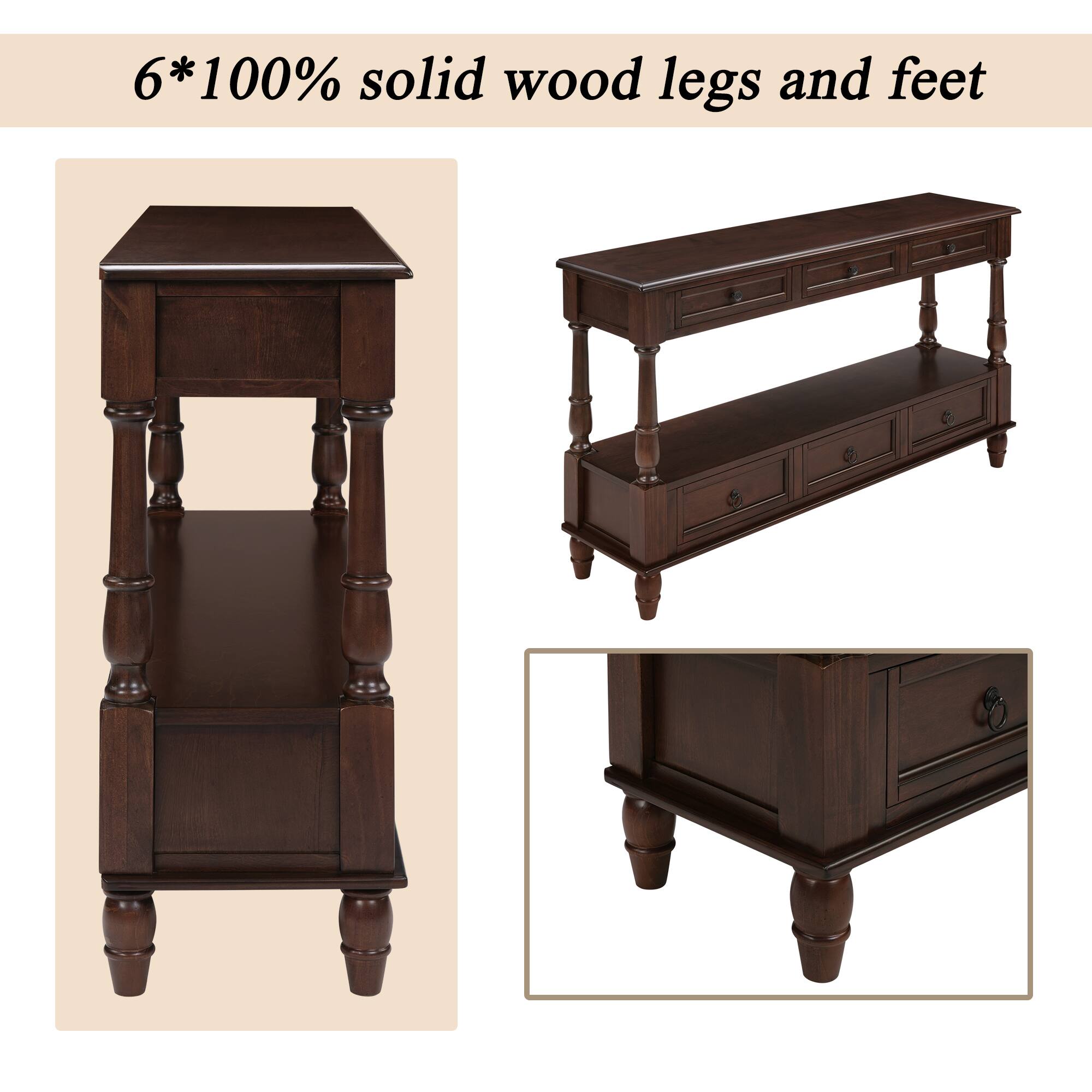 6*100% solid wood legs and feet
