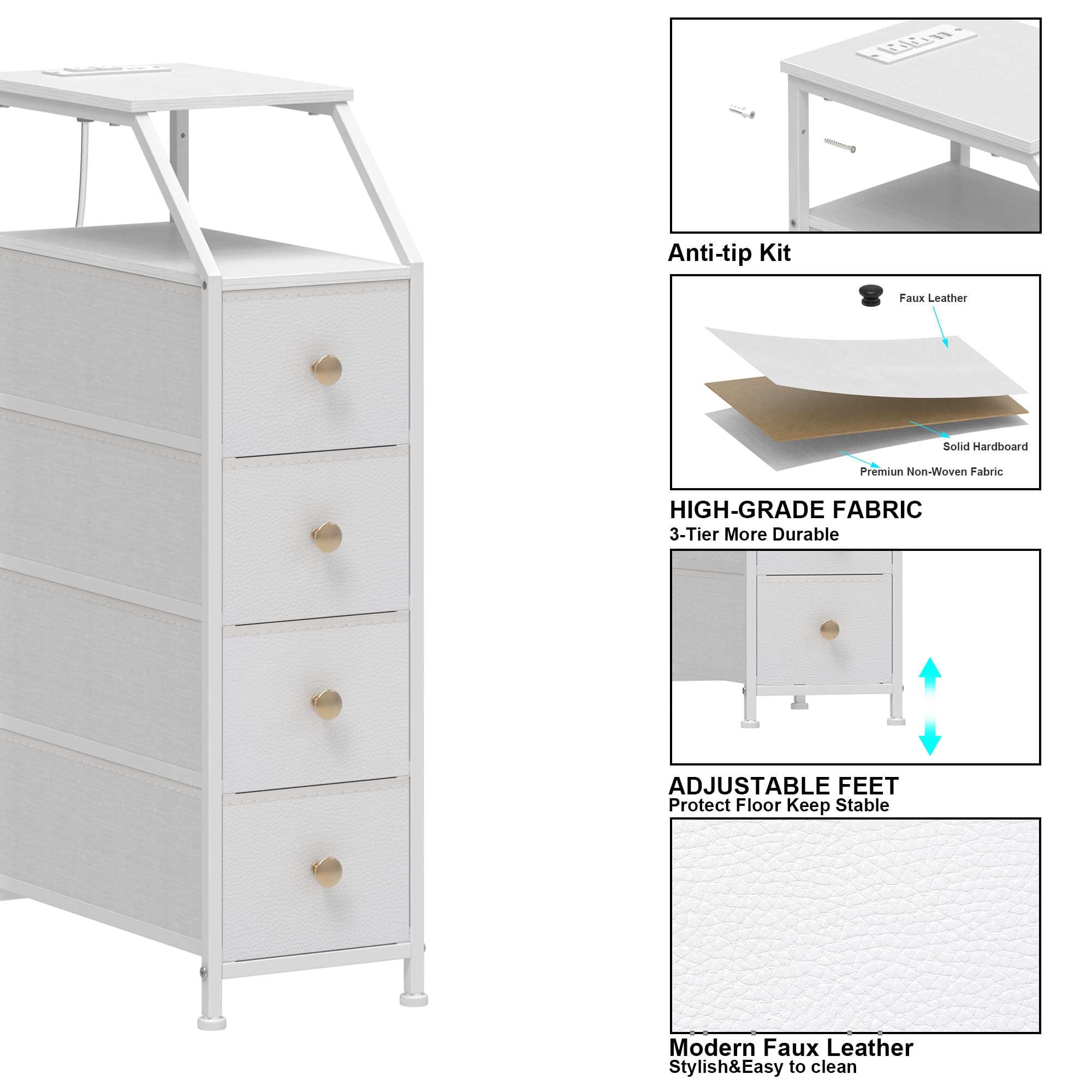 - Anti-tip Kit
- Faux Leather
- Solid Hardboard
- Premium Non-Woven Fabric
- HIGH-GRADE FABRIC
- 3-Tier More Durable
- ADJUSTABLE FEET
- Protect Floor Keep Stable
- Modern Faux Leather
- Stylish & Easy to clean