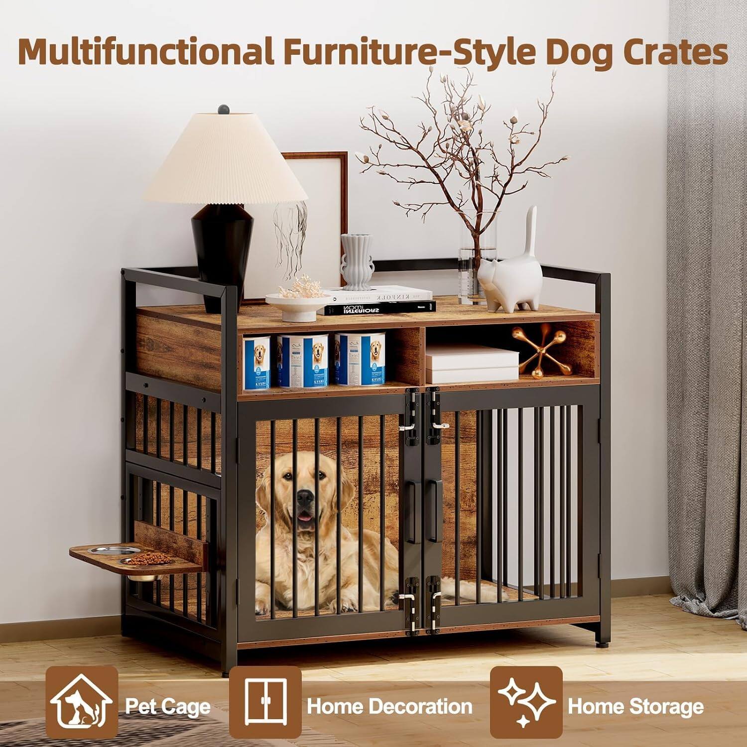 Multifunctional Furniture-Style Dog Crates

Pet Cage
Home Decoration
Home Storage