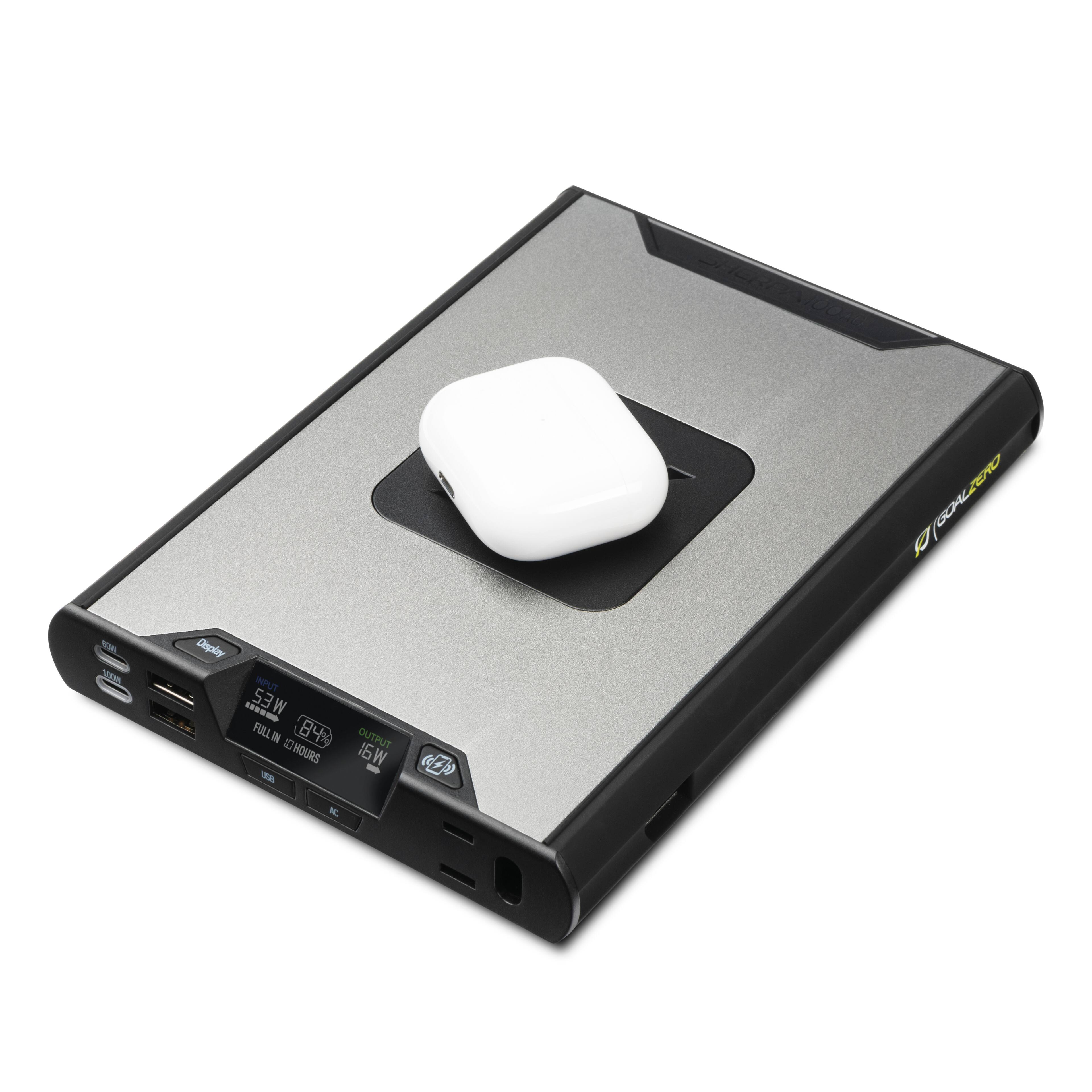 Alt View 11. Goal Zero - Sherpa 100 AC Portable Charger for Most USB Devices - Silver.