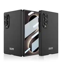 Dteck - Ultra Slim Case For Samsung Galaxy Z Fold8 Built-in Screen Protector Shock-Absorbent Hard PC Cover - Black