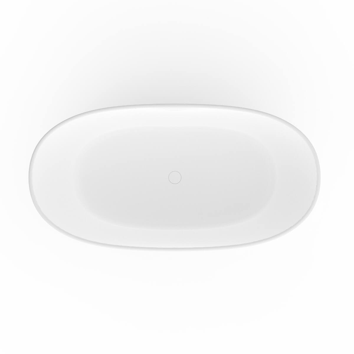 Alt View 4. Loheer - Loheer Solid Surface Freestanding Bathtub, Matte White Soaking Tub with Center Drain, 65 in - Matte White.