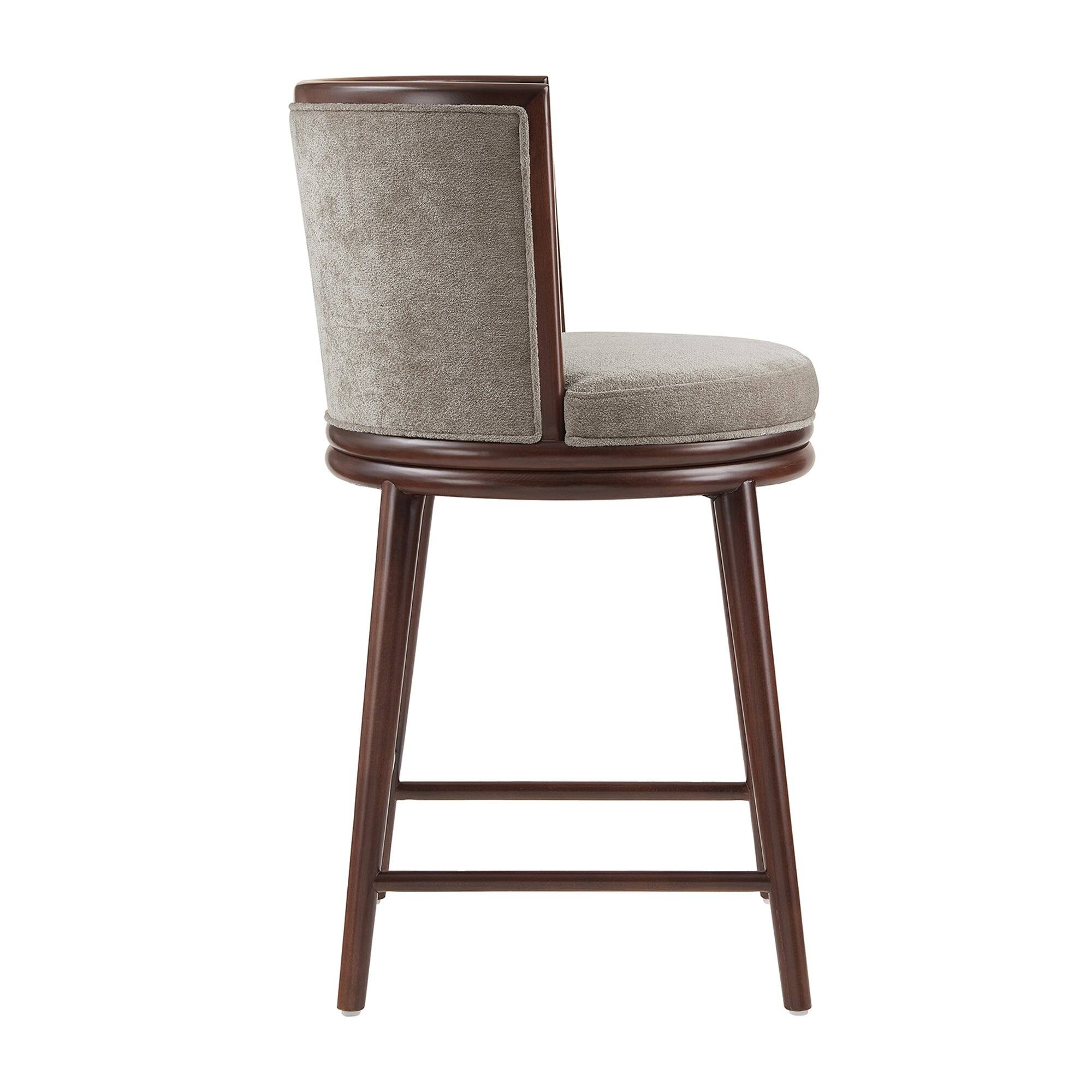 Alt View 3. Manhattan Comfort - Evalyn Modern Wood Upholstered Counter Stool - Set of 2 - Cream.