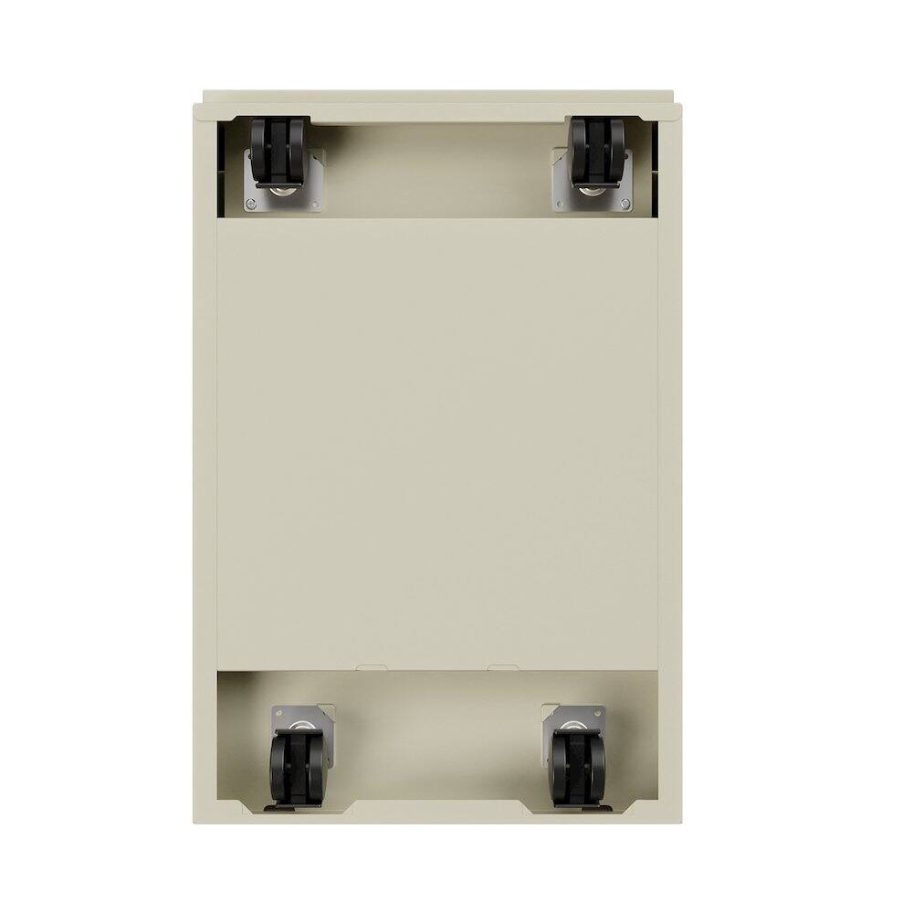 Alt View 5. Hirsh - Hirsh 20" Deep Mobile Pedestal File Cabinet 2 Drawer File-File, Putty - Clear.