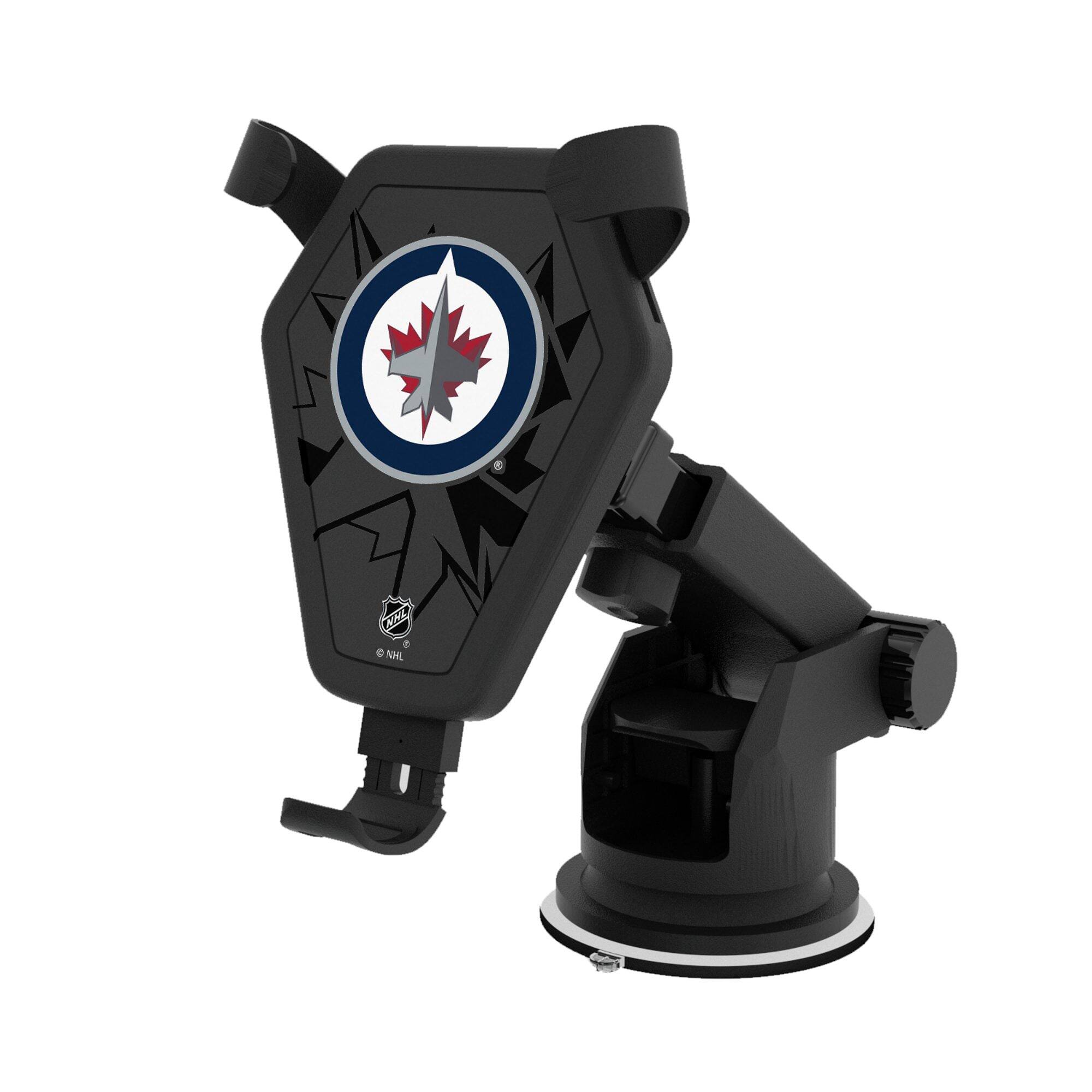 Front. Keyscaper - Winnipeg Jets Wireless Car Charger - Multicolor.