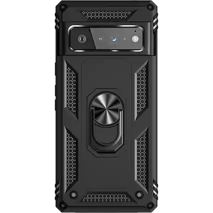 Front. SaharaCase - Kickstand with Belt Clip Case for Google Pixel 6 Pro - Black.