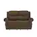 Front. ProLounger - Di'Onna Rolled Arm Distressed Faux Leather 2 Seat Wall Hugger Recliner Loveseat - Saddle Brown.