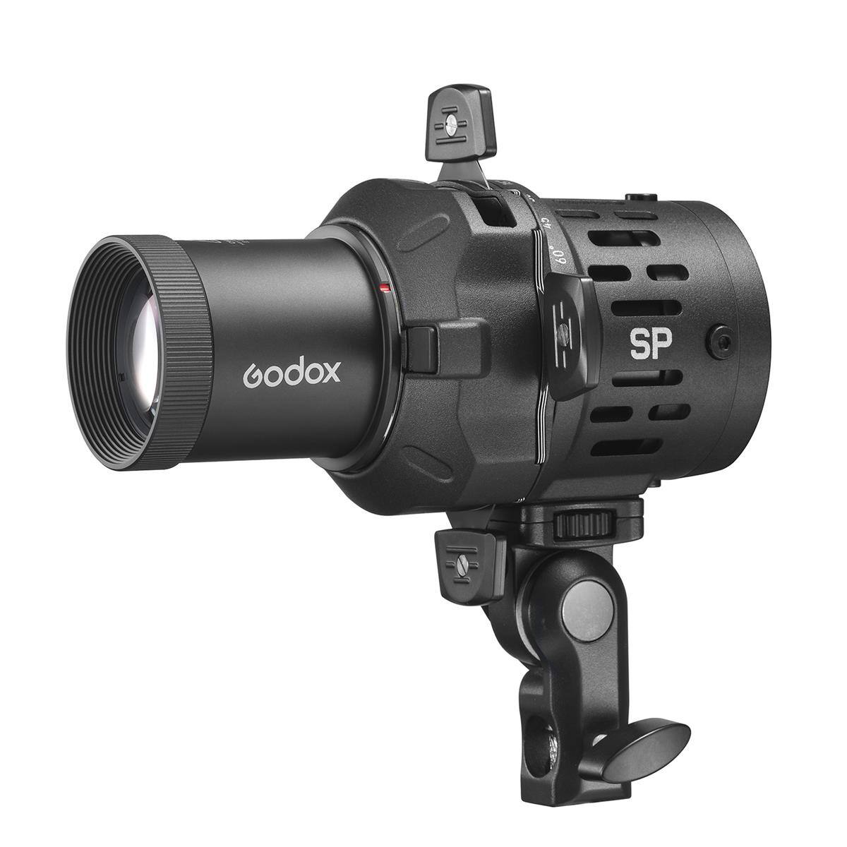 Alt View 2. Godox - Godox RS100Bi Bi-Color LED Video Light Kit with SP36K Projection Attachment, 2800K-6500K, Built-In Battery, NFC App.