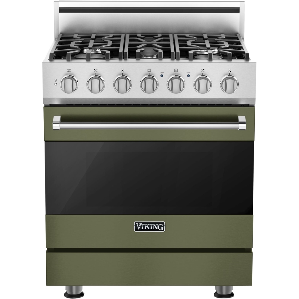 Viking – 3 Series 4.0 Cu. Ft. Freestanding Gas Convection Range with Self-Cleaning – Cypress Green