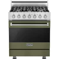 Viking - 3 Series 4.0 Cu. Ft. Freestanding Gas Convection Range with Self-Cleaning - Cypress Green - Front_Zoom