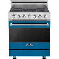 Viking - 3 Series 4.7 Cu. Ft. Freestanding Electric True Convection Range with Self-Cleaning - Alluvial Blue - Front_Zoom