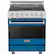Front. Viking - 3 Series 4.7 Cu. Ft. Freestanding Electric True Convection Range with Self-Cleaning - Alluvial Blue.
