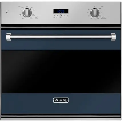 Front. Viking - 3 Series 30" Built-In Single Electric Convection Oven - Slate Blue.