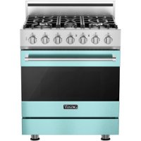 Viking - 3 Series 4.7 Cu. Ft. Freestanding Dual Fuel LP Gas True Convection Range with Self-Cleaning - Bywater blue - Front_Zoom