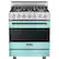 Front. Viking - 3 Series 4.7 Cu. Ft. Self-Cleaning Freestanding Dual Fuel LP Gas Convection Range - Bywater Blue.
