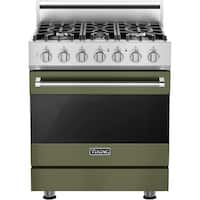 Viking - 3 Series 4.0 Cu. Ft. Freestanding Gas Convection Range with Self-Cleaning - Cypress Green - Front_Zoom