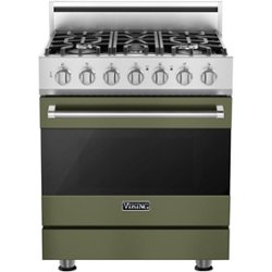 Viking - 3 Series 4.0 Cu. Ft. Freestanding Gas Convection Range with Self-Cleaning - Cypress green - Front_Zoom
