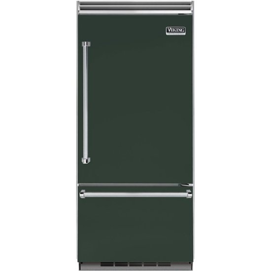 Front Zoom. Viking - Professional 5 Series Quiet Cool 20.4 Cu. Ft. Bottom-Freezer Built-In Refrigerator - Blackforest green.