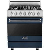 Viking - 3 Series 4.0 Cu. Ft. Freestanding LP Gas Convection Range with Self-Cleaning - Slate Blue - Front_Zoom