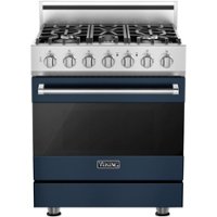Viking - 3 Series 4.0 Cu. Ft. Freestanding Gas Convection Range with Self-Cleaning - Slate Blue - Front_Zoom