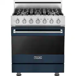 Viking - 3 Series Freestanding Gas 30" Range - Slate Blue