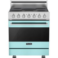Viking - 3 Series 4.7 Cu. Ft. Freestanding Electric True Convection Range with Self-Cleaning - Bywater Blue - Front_Zoom