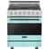 Front. Viking - 3 Series 4.7 Cu. Ft. Freestanding Electric True Convection Range with Self-Cleaning - Bywater Blue.