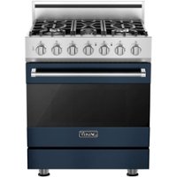 Viking - 3 Series 4.7 Cu. Ft. Freestanding Dual Fuel LP Gas True Convection Range with Self-Cleaning - Slate blue - Front_Zoom