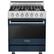 Front. Viking - 3 Series 4.7 Cu. Ft. Self-Cleaning Freestanding Dual Fuel LP Gas Convection Range - Slate Blue.