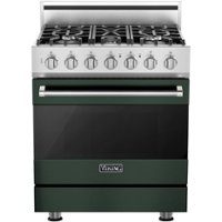 Viking - 3 Series 4.7 Cu. Ft. Self-Cleaning Freestanding Dual Fuel LP Gas Convection Range - Blackforest Green - Front_Zoom
