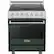 Front. Viking - 3 Series 4.7 Cu. Ft. Freestanding Electric True Convection Range with Self-Cleaning - Blackforest Green.